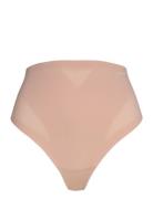 Sculpted Firm Mesh Thong G-streng Undertøj Beige Calvin Klein