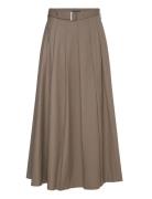 Carotabbtuva Skirt Skirts Maxi Skirts Khaki Green Bruuns Bazaar