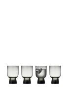 Vandglas Sorrento 4 Stk. Home Tableware Glass Drinking Glass Grey Lyng...