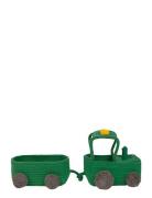Basket Tractor Home Kids Decor Storage Storage Baskets Green Lorena Ca...