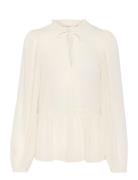 Cibiiw Blouse Tops Blouses Long-sleeved Cream InWear