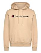 Hooded Sweatshirt Tops Sweatshirts & Hoodies Hoodies Beige Champion