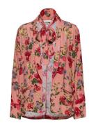 Kimono Tops Blouses Long-sleeved Pink Sofie Schnoor