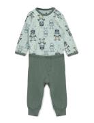 Baby Pyjamas Set - Aop Pyjamassæt Green CeLaVi