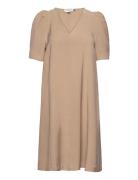 Dhlouisa Dress Knælang Kjole Beige Denim Hunter