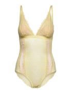 Amy Bodystocking Bodies Slip Yellow Underprotection