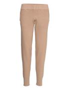 Slfbrinley Mw Knit Pant B Bottoms Sweatpants Beige Selected Femme