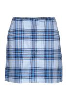 Tjw Check Mini Skirt Knælang Nederdel Blue Tommy Jeans