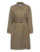 Horizon Trench Coat Trenchcoat Frakke Green Minus