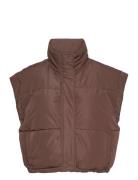 Alexis Short Puffer Vest 3 Vests Padded Vests Brown Minus