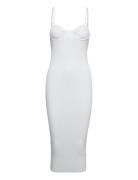 Eyelet Bra Dress.war Knælang Kjole White Helmut Lang