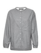 Iben Blouse Tops Blouses Long-sleeved Grey Naja Lauf