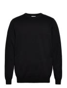 Crew Knit Tops Knitwear Round Necks Black Wrangler