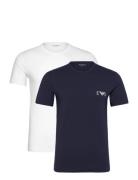 2 Pack Top Tops T-Kortærmet Skjorte White Emporio Armani