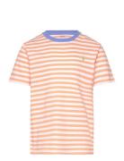 Striped Cotton Jersey Tee Tops T-Kortærmet Skjorte Orange Ralph Lauren...