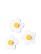Hook Flower White 3 Pcs Home Kids Decor Storage Hooks & Hangers White ...