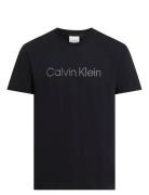 Textured Embroidery Logo T-Shirt Tops T-Kortærmet Skjorte Black Calvin...