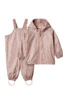 Rainwear Charlie Set Outerwear Rainwear Rainwear Sets Pink Wheat