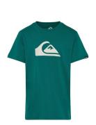 Ev Comp Logo Ss Yth Tops T-Kortærmet Skjorte Green Quiksilver