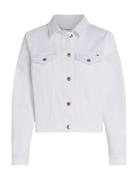 Dnm Slim Jacket White Jakke Denimjakke White Tommy Hilfiger