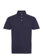 Selvedge Knit Plkt Designers Polos Short-sleeved Navy Hackett London