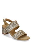 Sandals - Block Heels Sandal Med Hæl Silver ANGULUS