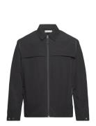 Lennon Zip Shirt Designers Jackets Light Jackets Black WOOD WOOD