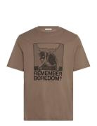 Wwbobby Penseur T-Shirt Tops T-Kortærmet Skjorte Brown WOOD WOOD