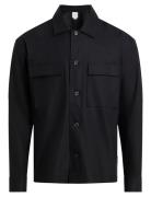 Linen Lyocell Stretch Overshirt Tops Overshirts Black Calvin Klein