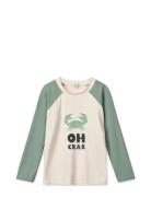 Noah Placement Longsleeve Swim Tee Swimwear Uv Clothing Uv Tops Beige ...