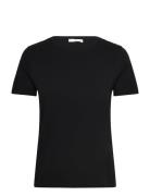 Short-Sleeved Cotton T-Shirt Tops T-shirts & Tops Short-sleeved Black ...