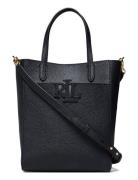 Pebbled Leather Small Cameryn Tote Bag Shopper Taske Black Lauren Ralp...