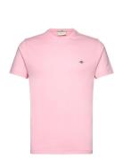 Slim Shield Ss T-Shirt Tops T-Kortærmet Skjorte Pink GANT