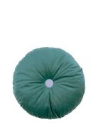 Eco-Velvet Round Cushion Home Textiles Cushions & Blankets Cushions Gr...