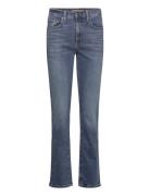 724 High Rise Straight Blue Wa Bottoms Jeans Straight-regular Blue Lev...