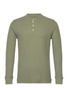 Ls Thermal 3 Bttn Henley Bluis Tops T-Langærmet Skjorte Green Levi's®