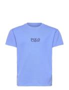 Logo Heavyweight Cotton Jersey Tee Tops T-Kortærmet Skjorte Blue Ralph...