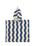 Portofino Poncho 6-9Y Muslin Lining Home Bath Time Bath Poncho Navy NO...