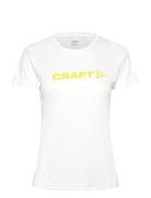 Core Unify Logo Tee W Sport T-shirts & Tops Short-sleeved White Craft