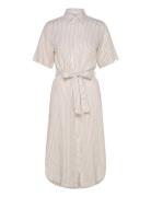 Reg Linen Striped Shirt Dress Dresses Shirt Dresses Beige GANT