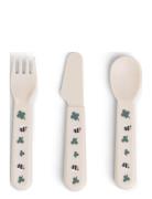 Foodie Cutlery Set Tiny Farm Sand Home Meal Time Beige D By Deer