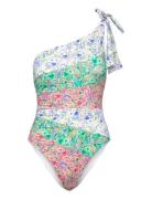 Apoline Shoulder Swimsuit Badedragt Badetøj Multi/patterned Malina