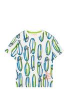 Knit T-Shirt Printed Tops T-Kortærmet Skjorte Multi/patterned Boboli