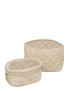 Quilted Storage Basket, Set Of Two Home Kids Decor Storage Storage Bas...