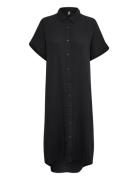 Cuelina Kaftan Dress Knælang Kjole Black Culture