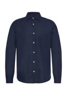 Classic-Fit Linen Shirt Tops Shirts Linen Shirts Navy Mango