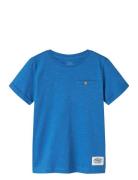 Nkmvincent Ss Top F Noos Tops T-Kortærmet Skjorte Blue Name It
