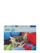Wool Cat 100P Ad Toys Puzzles And Games Puzzles Classic Puzzles Multi/...