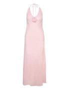 Aradia Sequin Halter Dress Knælang Kjole Pink Bardot