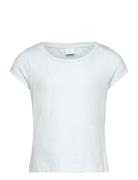 Top Basic Cap Sleeve Tops T-Kortærmet Skjorte Blue Lindex